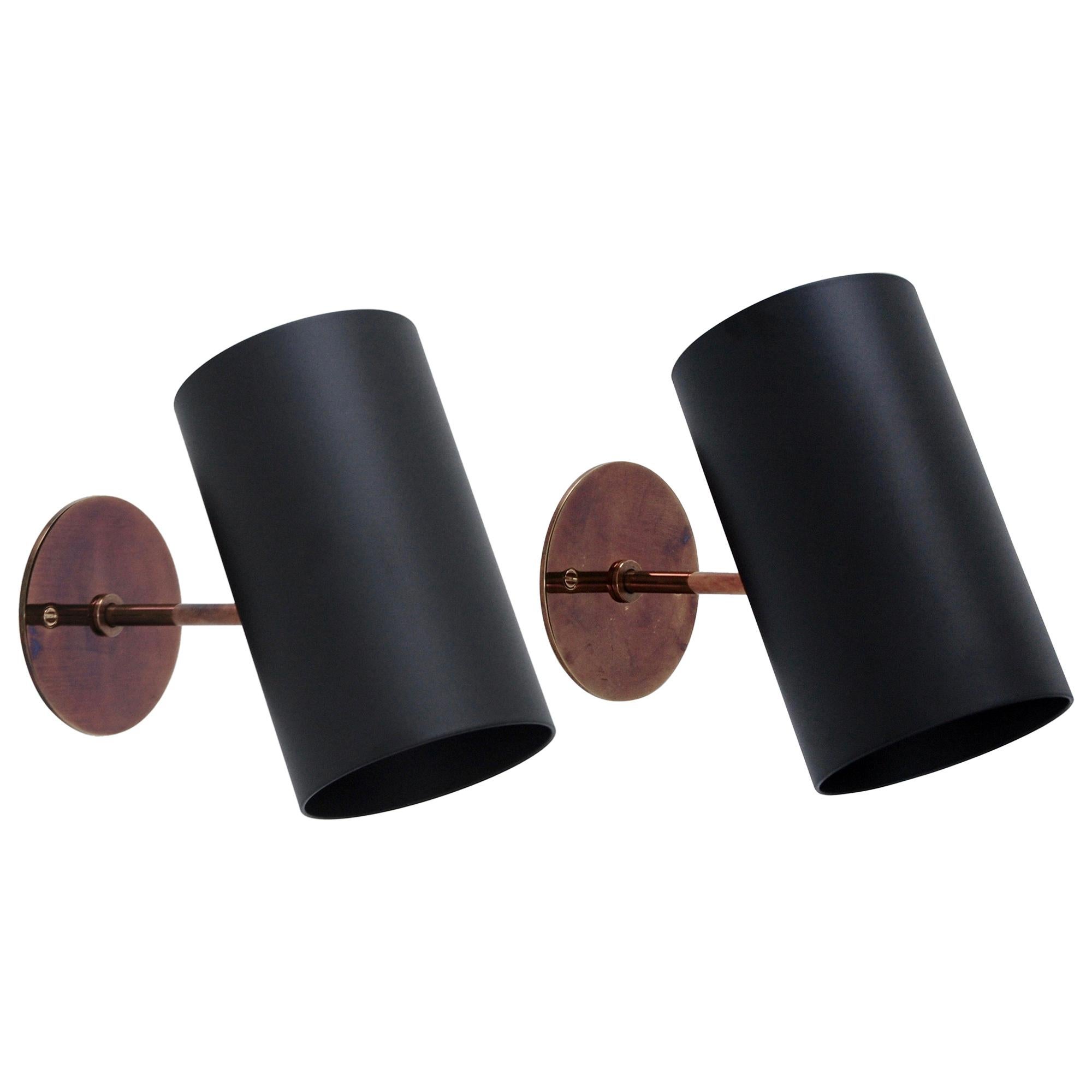 LUbular Sconce 'BLK' For Sale