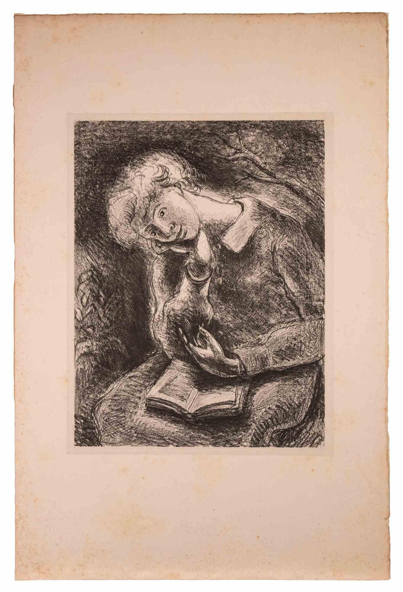 Child is a Lithograph on ivory-colored paper realized by Luc Albert Moreau.

The artwork is in good condition, included a white cardboard passpartout (52.5x36 cm).

No signature.

Luc-Albert Moreau (1882-1948) is a French painter, engraver,