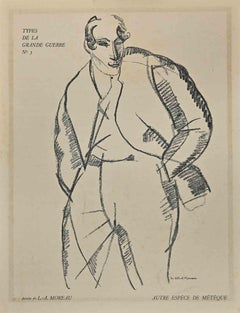 The Dago 2 - Lithographie originale de Luc-Albert Moreau - Début du XXe siècle