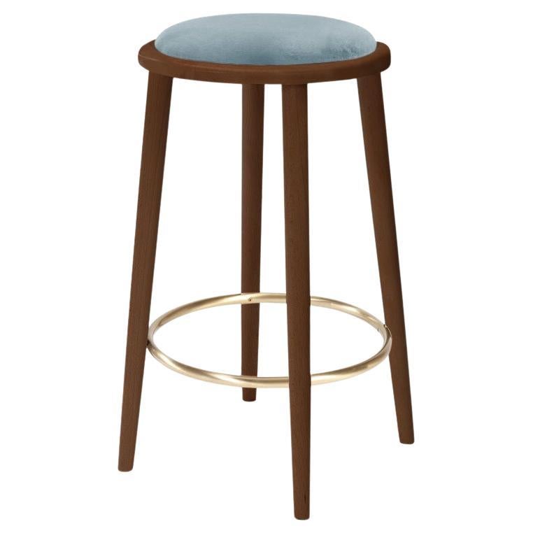 Luc Bar Stool with Beech Ash-056-1 and Paris Safira For Sale