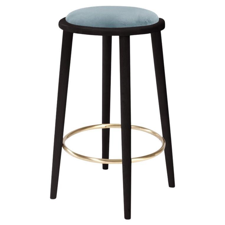 Luc Bar Stool with Beech Ash-056-5 and Paris Safira For Sale
