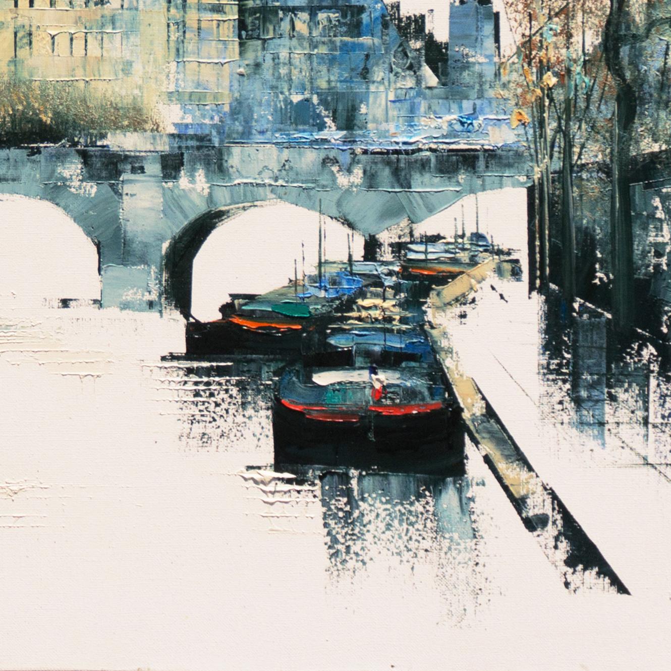 'The Seine and the Pont Neuf', Paris, Académie des Beaux Arts, Kraków, Normandy - Modern Painting by Luc Cossier Walles