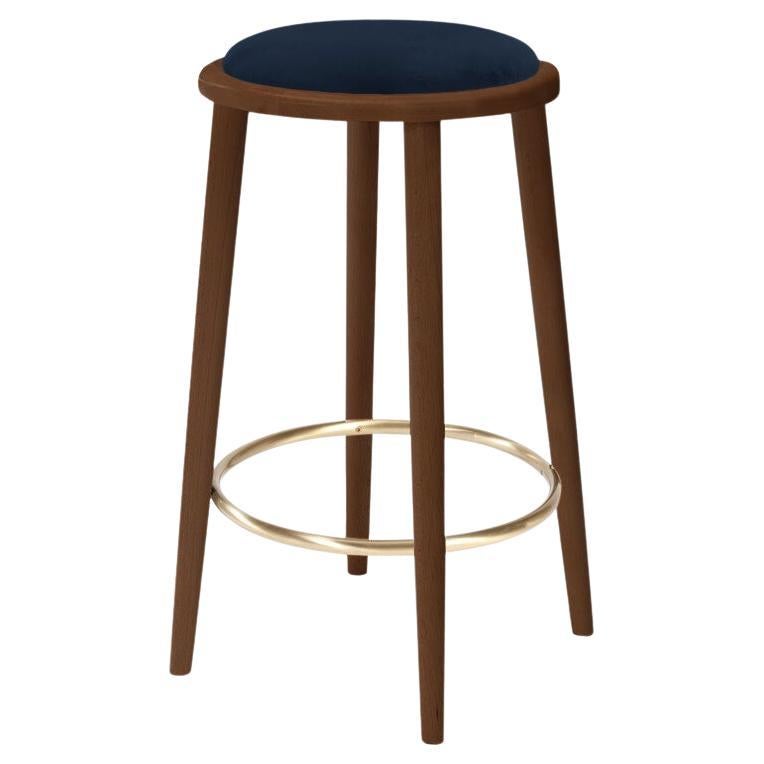 Tabouret de comptoir Luc en hêtre-056-1 et noir de Paris en vente