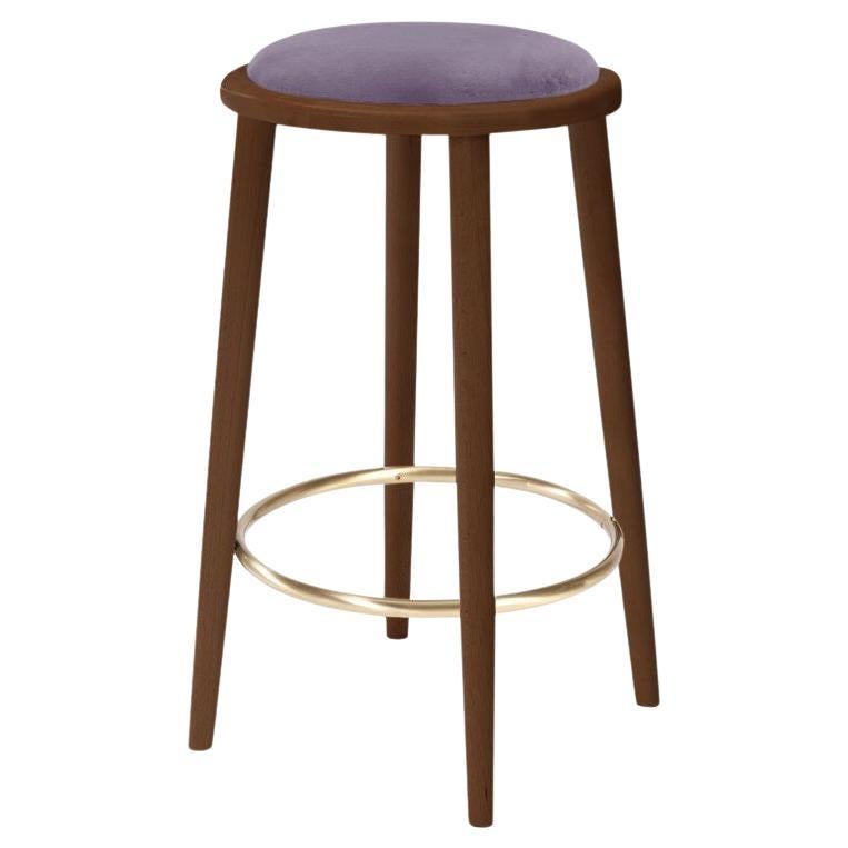 Luc Counter Stool with Beech Ash-056-1 and Paris Lavanda For Sale