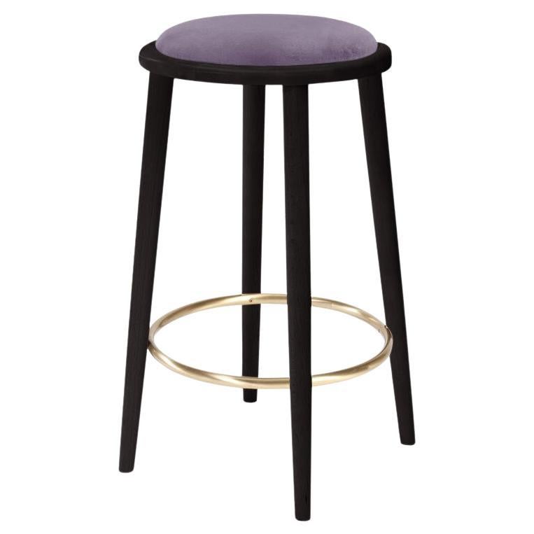 Luc Counter Stool with Beech Ash-056-5 and Paris Lavanda For Sale