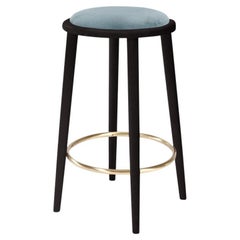 Tabouret de comptoir Luc avec hêtre F-056-5 et Safira de Paris