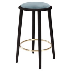 Tabouret de comptoir Luc avec hêtre F-056-5 et Safira de Paris