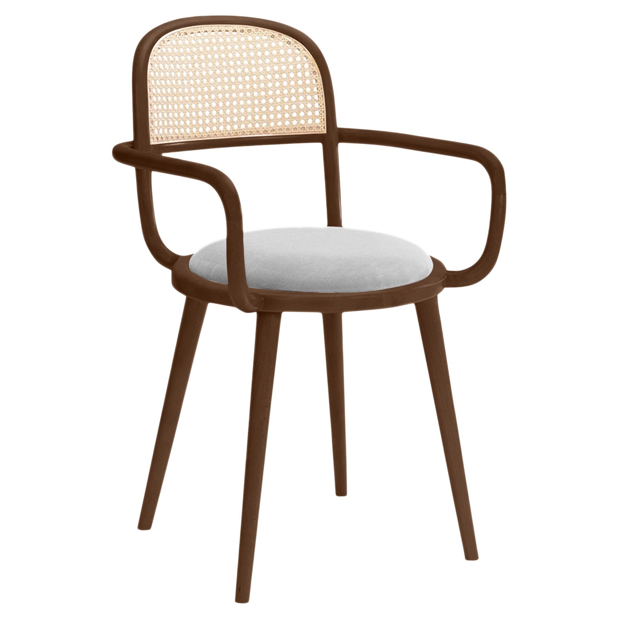 Luc Dining Chair with Beech Ash-056-1 and Aluminium