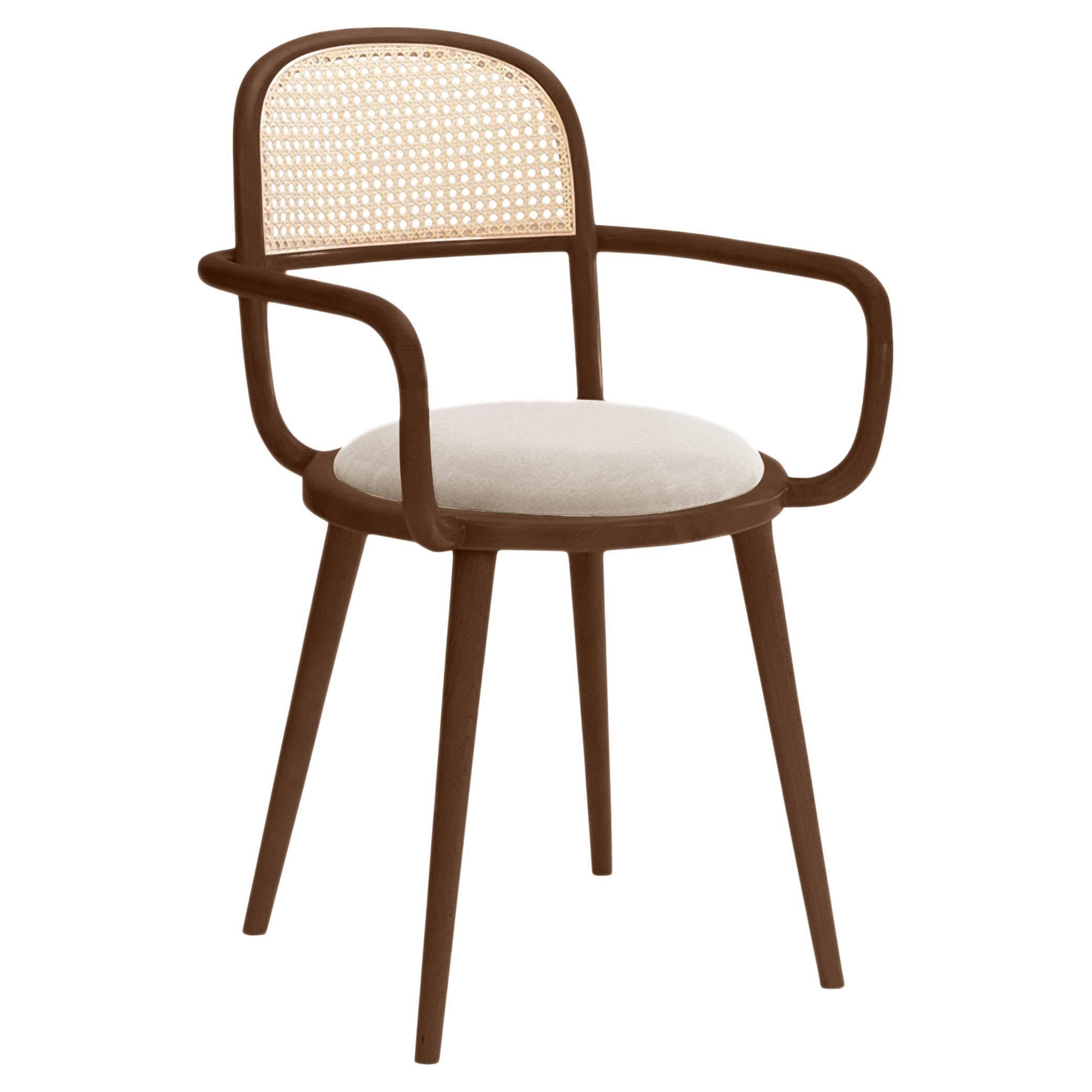 Luc Dining Chair with Beech Ash-056-1 and Boucle Snow