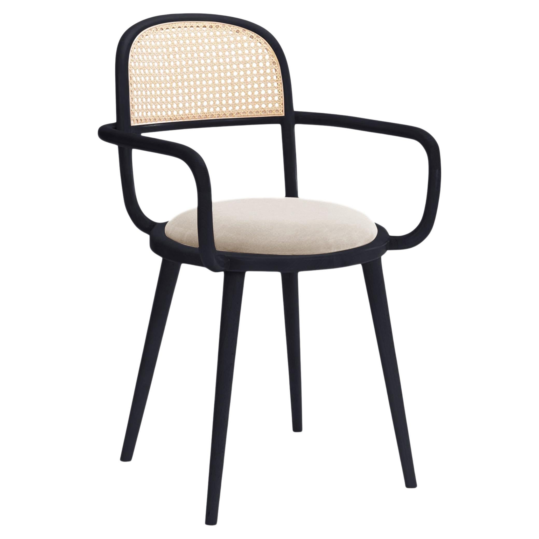 Luc Dining Chair with Beech Ash-056-5 and Boucle Snow For Sale
