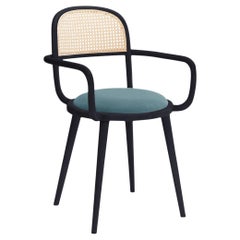 Luc Dining Chair with Beech Ash-056-5 and Paris Dark Blue
