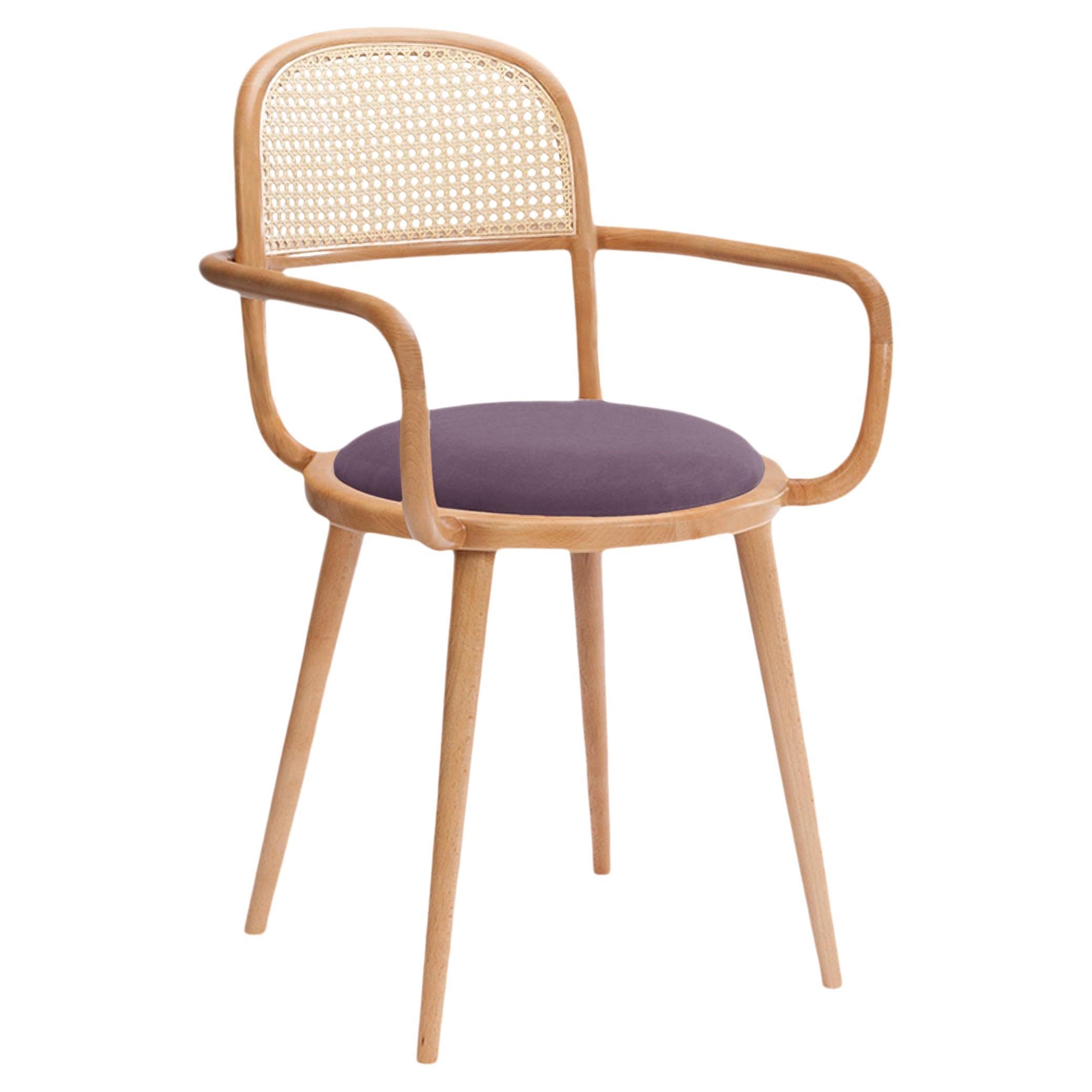 Luc Dining Chair with Natural Oak and Paris Lavanda For Sale