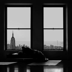 New York Lovers, black and white photograph of New York