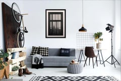 "Windows IV" - Vertical photograph of New York in black and white.