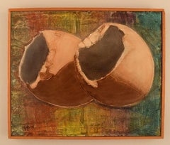 Luc Grun, France, Oil on Canvas, Abstract Composition, 1970s