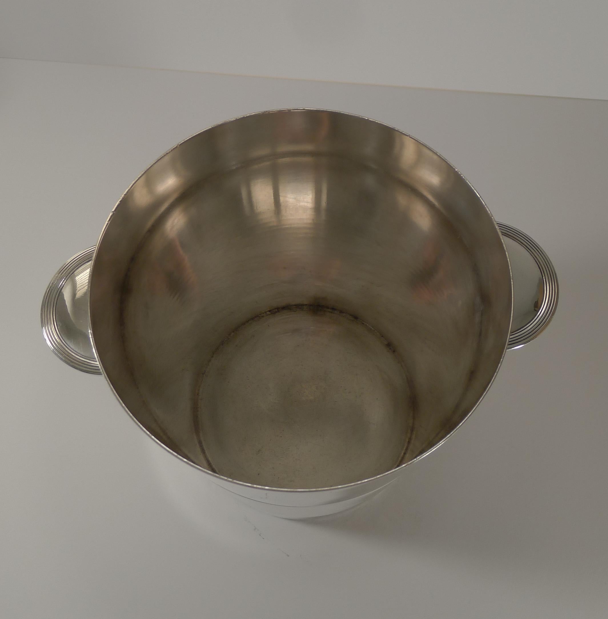 Mid-20th Century Luc Lanel for Christofle, Champagne Bucket / Wine Cooler, Vulcan c.1940