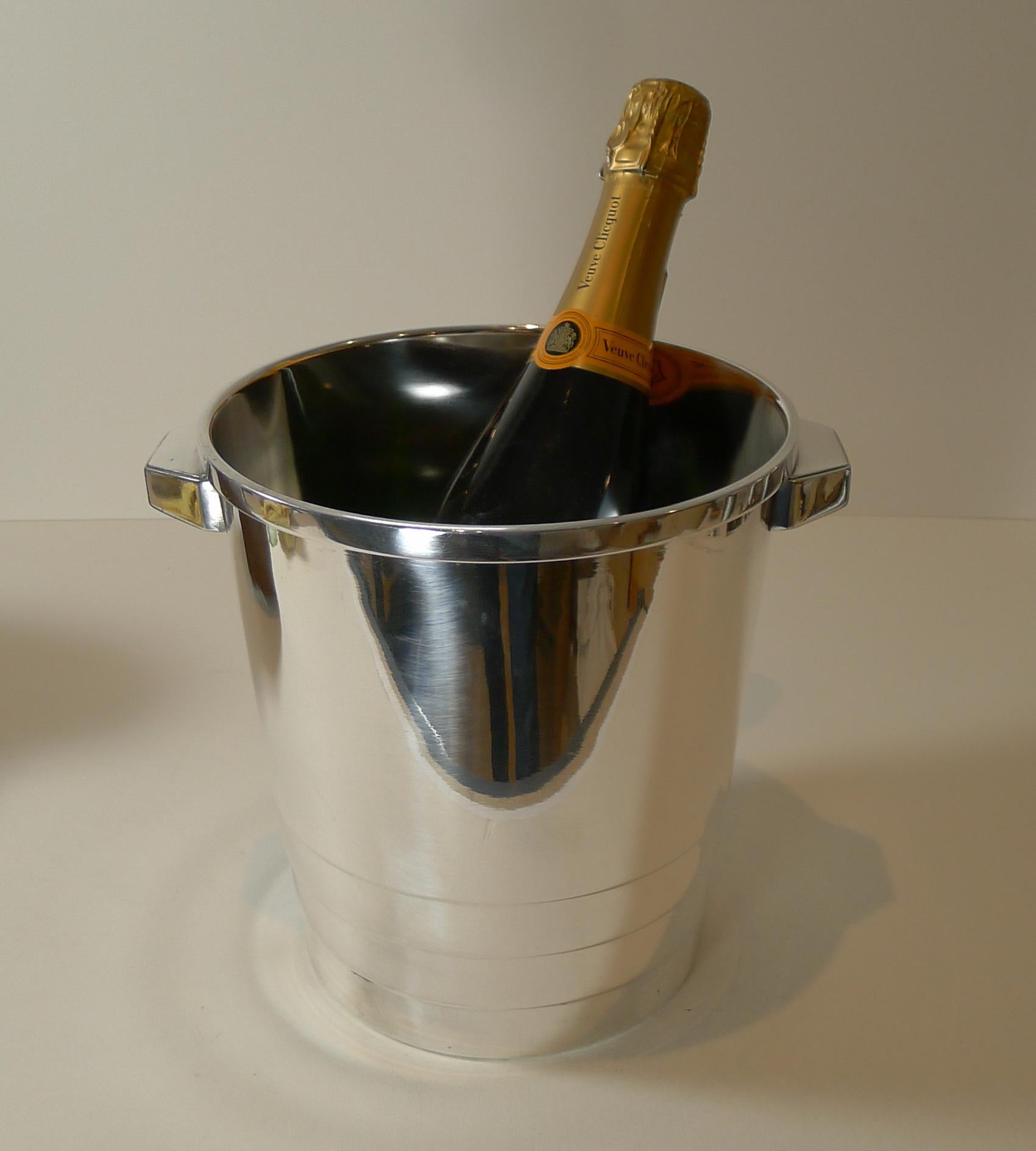 Luc Lanel for Christofle Gallia Collection Champagne Bucket / Wine Cooler c.1935 5