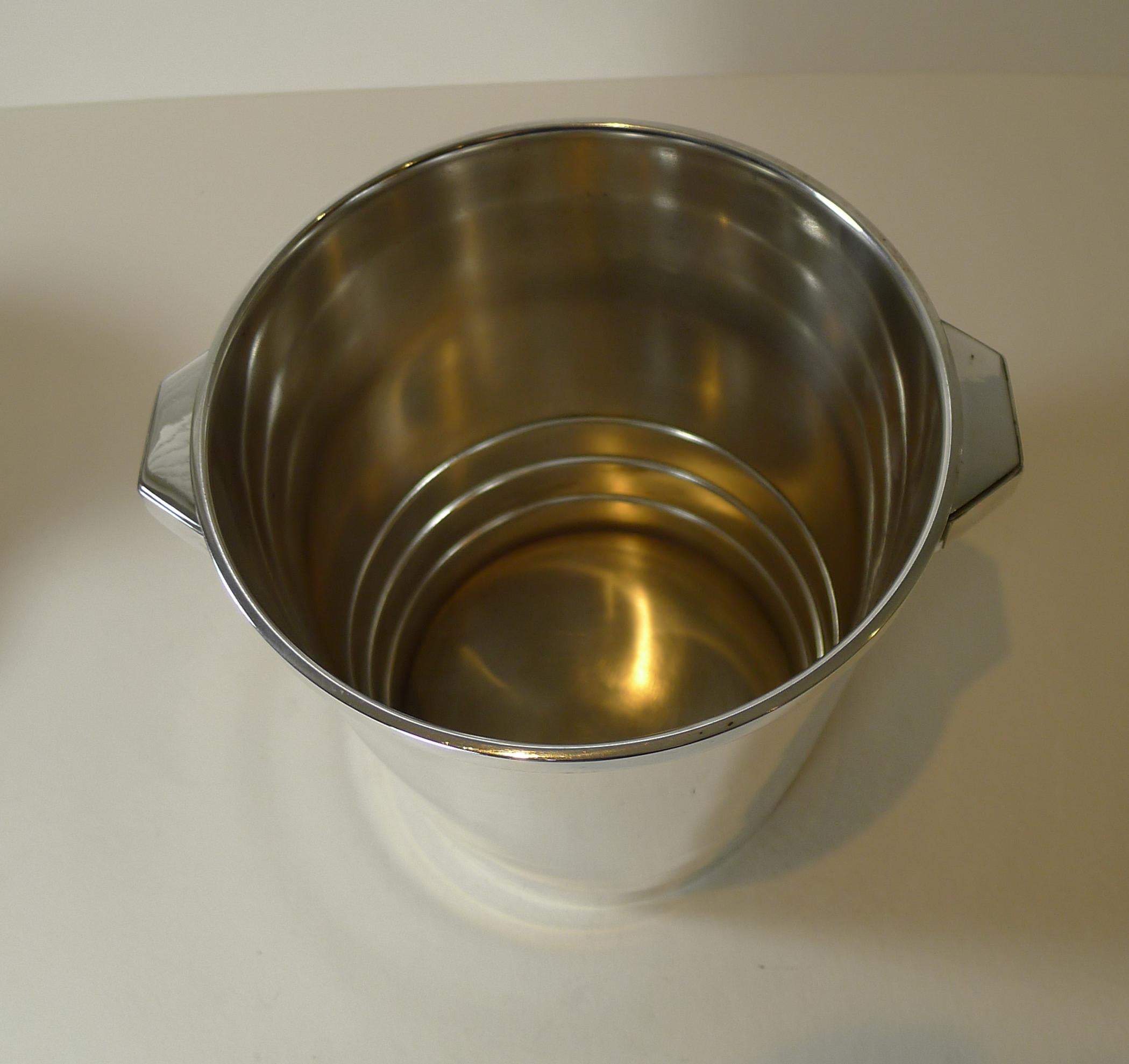 Luc Lanel for Christofle Gallia Collection Champagne Bucket / Wine Cooler c.1935 In Good Condition In Bath, GB