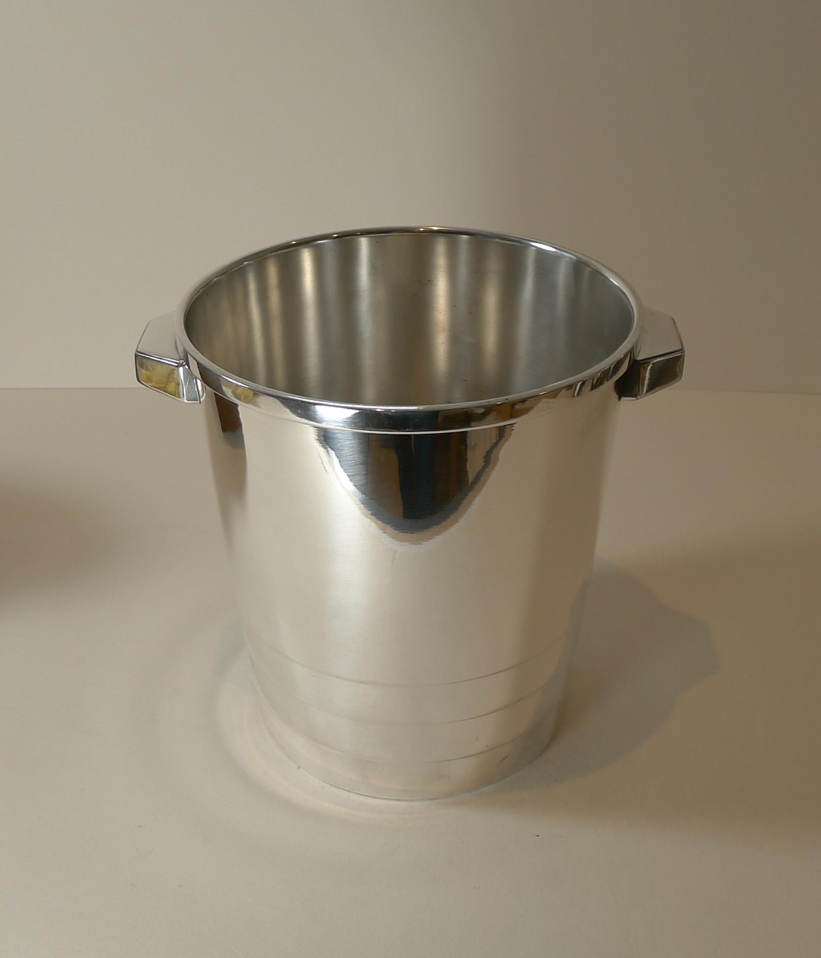 Mid-20th Century Luc Lanel for Christofle Gallia Collection Champagne Bucket / Wine Cooler c.1935