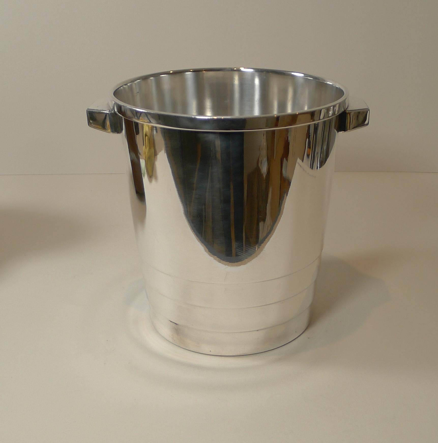 Luc Lanel for Christofle Gallia Collection Champagne Bucket / Wine Cooler c.1935 2