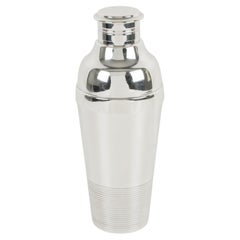 Luc Lanel für Christofle Gallia, versilberter Ondulation-Cocktailshaker, Frankreich