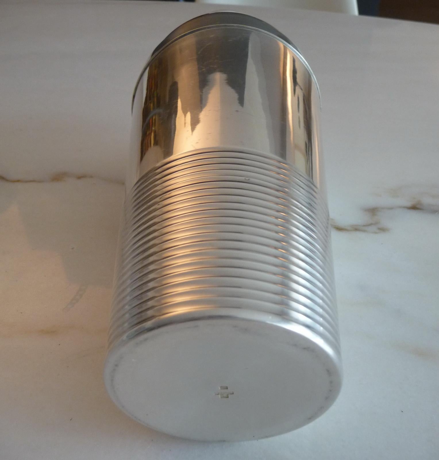 Mid-20th Century Luc Lanel for Christofle Gallia Silver Plate Cocktail Shaker For Sale