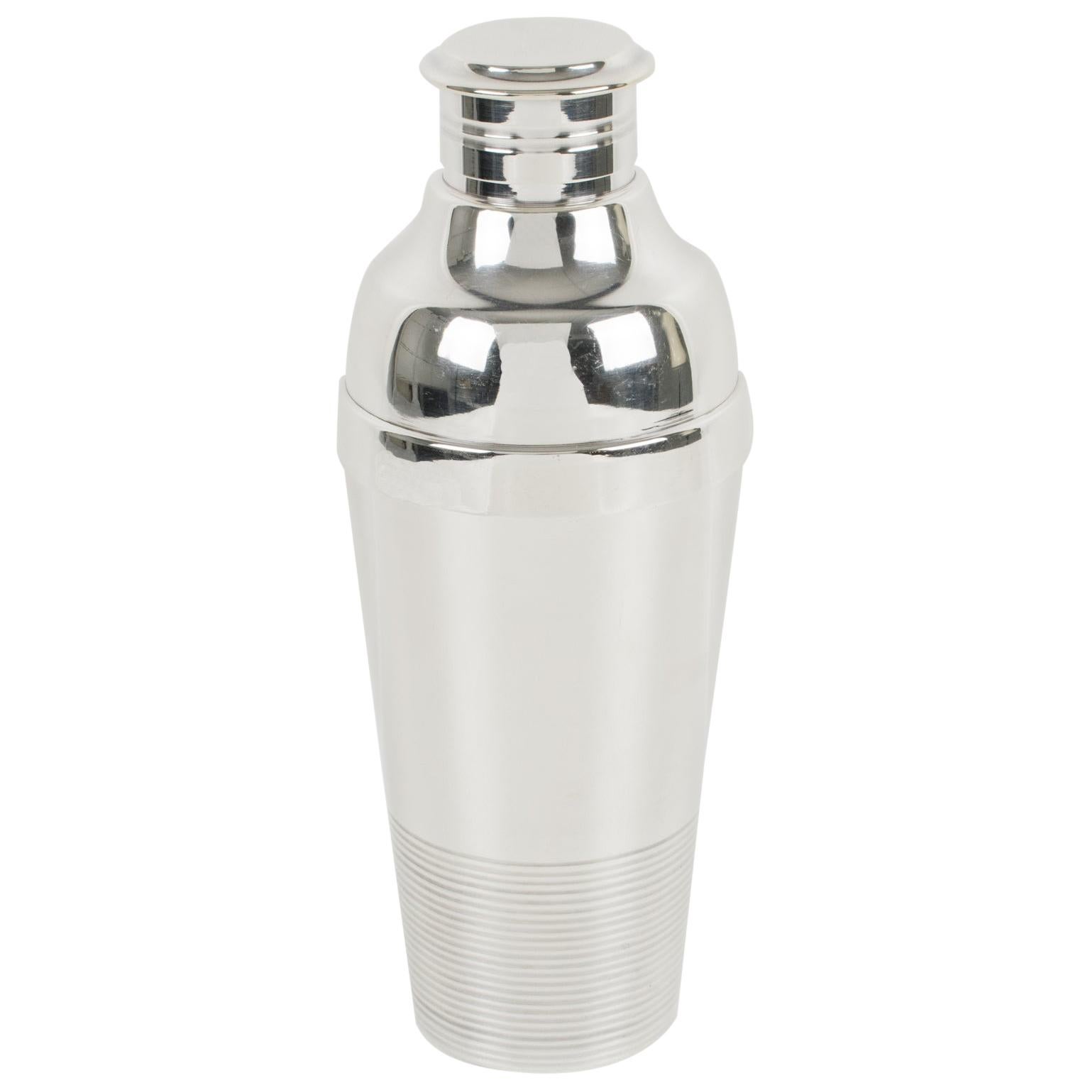 Selection of 1930's Silver Plated Napier Cocktail Shakers For Sale at