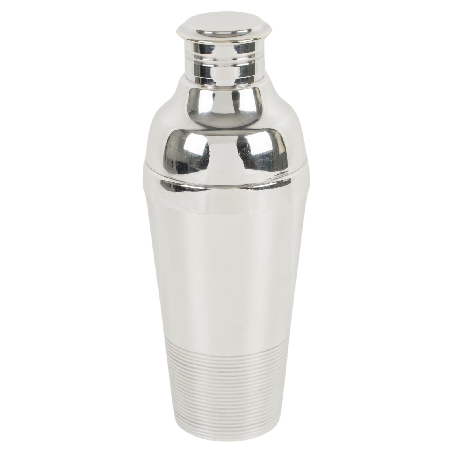 Luc Lanel for Christofle Gallia Silver Plate "Ondulation" Cocktail Shaker