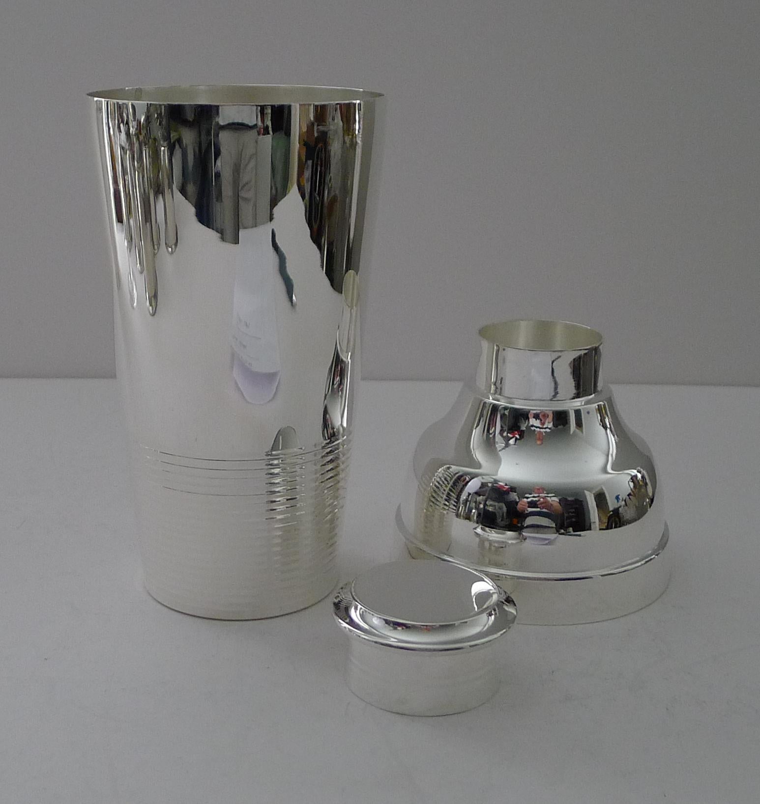 Luc Lanel für Christofle - Ondulations Cocktail Shaker um 1935 5