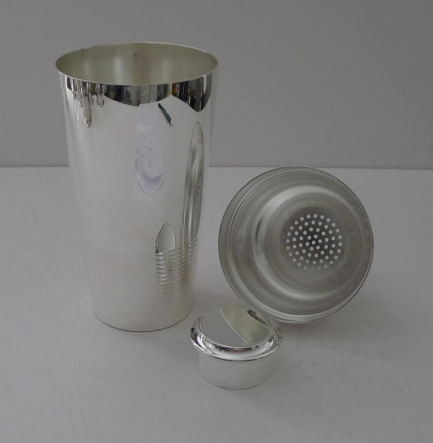 Luc Lanel für Christofle - Ondulations Cocktail Shaker um 1935 6