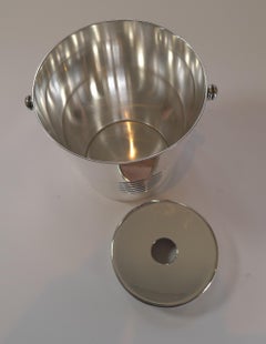 Luc Lanel for Christofle, Ondulations Ice Bucket / Pail, circa 1930s