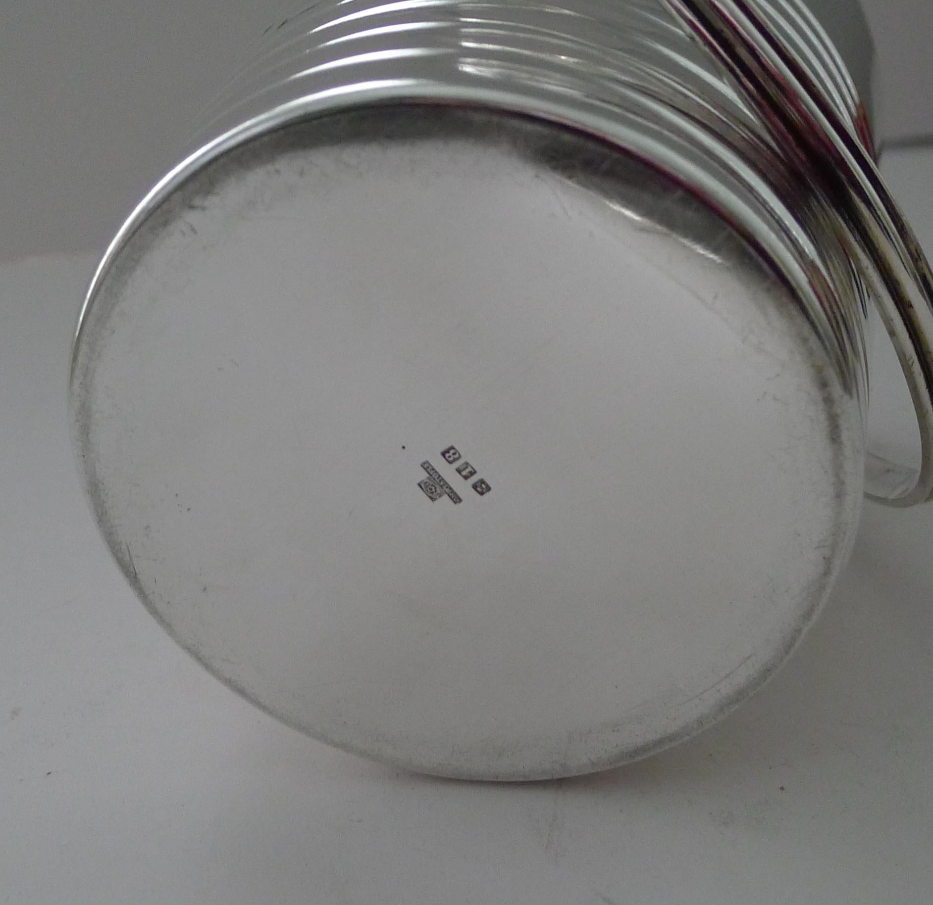 French Luc Lanel For Christofle - Ondulations Ice Bucket / Pail c.1930's For Sale