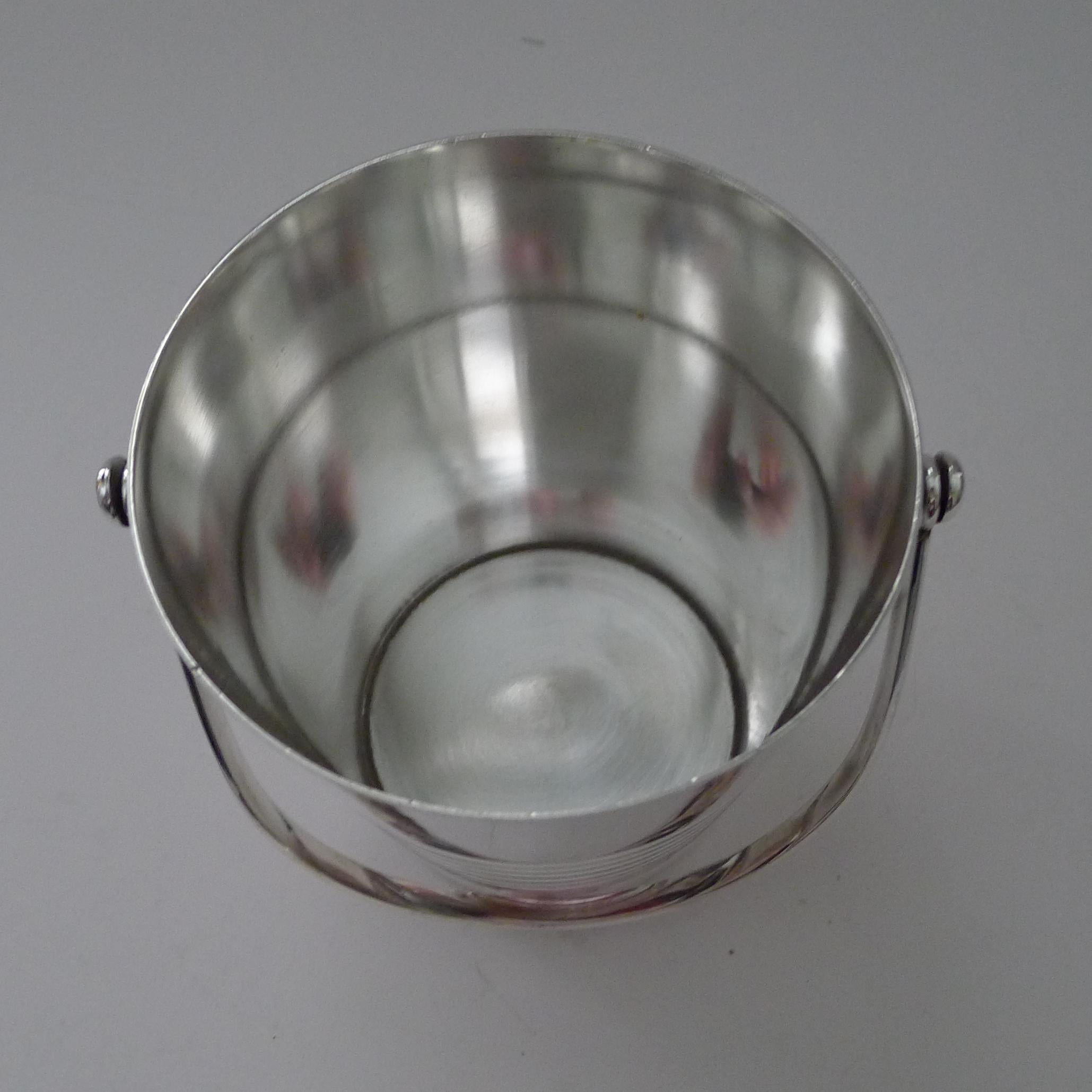 Mid-20th Century Luc Lanel For Christofle - Ondulations Ice Bucket / Pail c.1930's For Sale