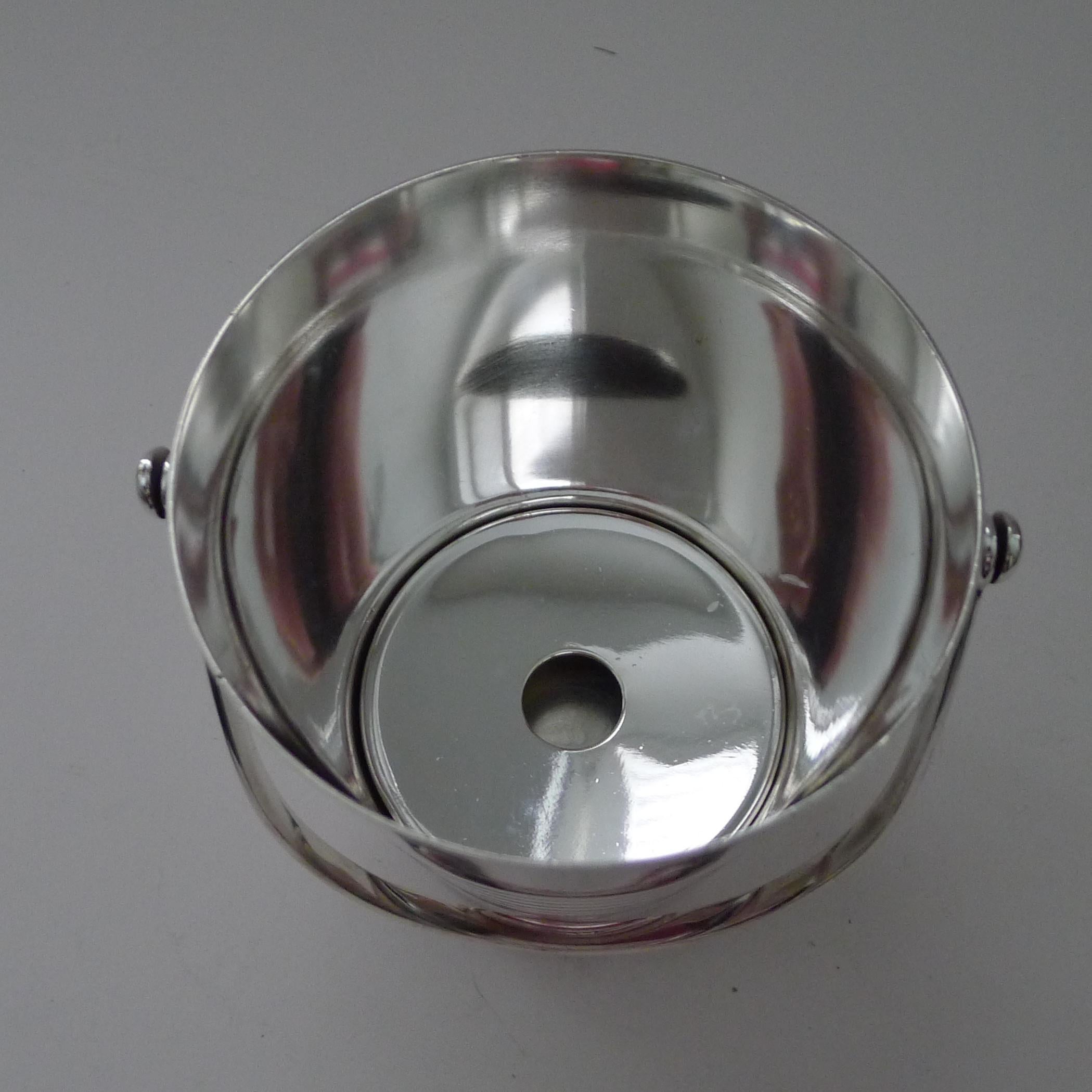 Silver Plate Luc Lanel For Christofle - Ondulations Ice Bucket / Pail c.1930's For Sale