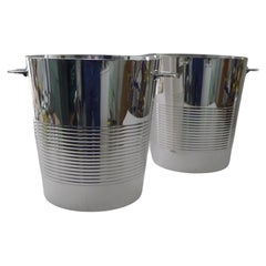 Luc Lanel for Christofle - Pair Champagne Buckets / Wine Coolers - Vulcan c.1940