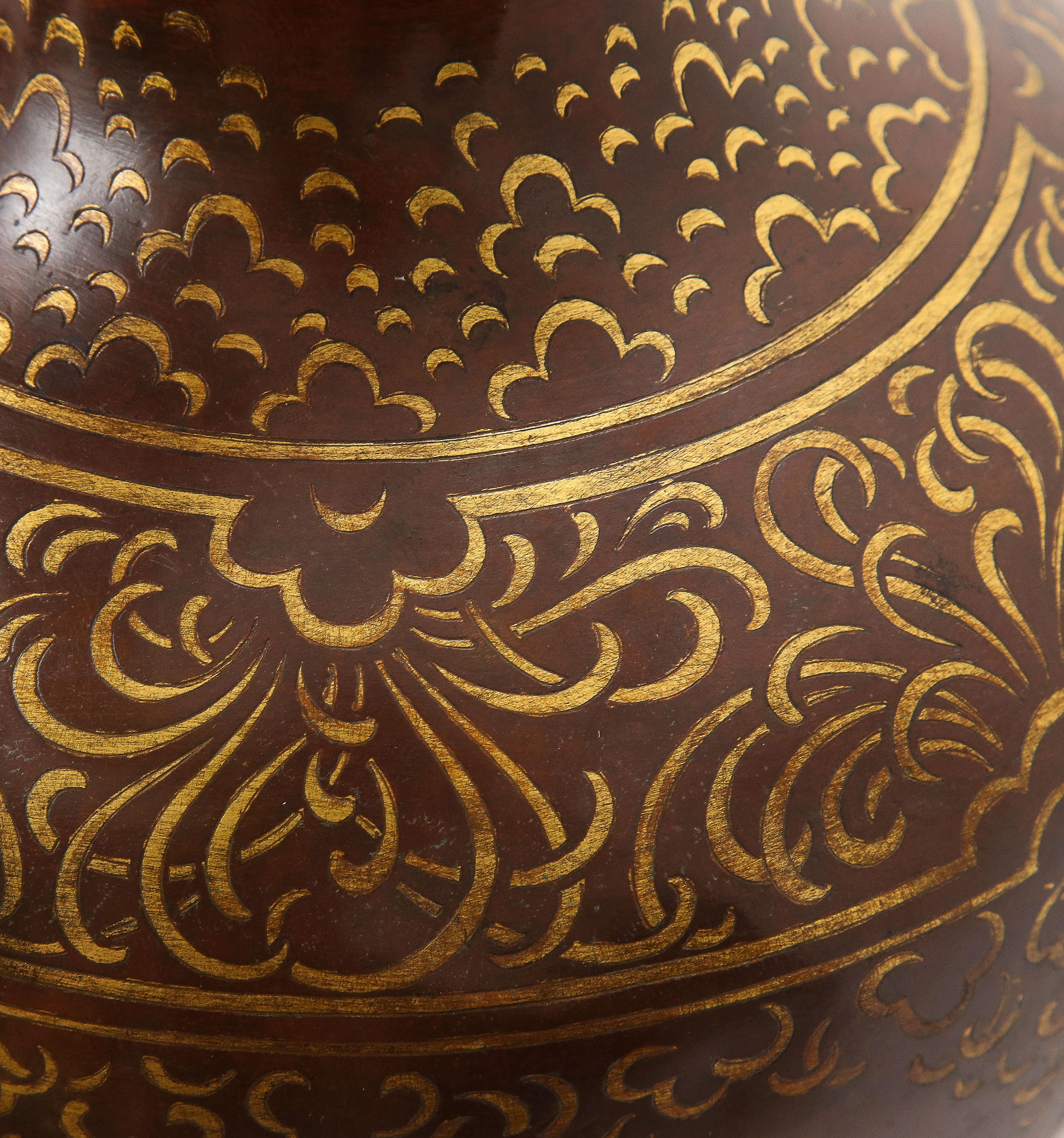 Luc Lanel for Christofle Rare Art Deco Dinanderie Vase in Bronze, France, 1920s For Sale 4