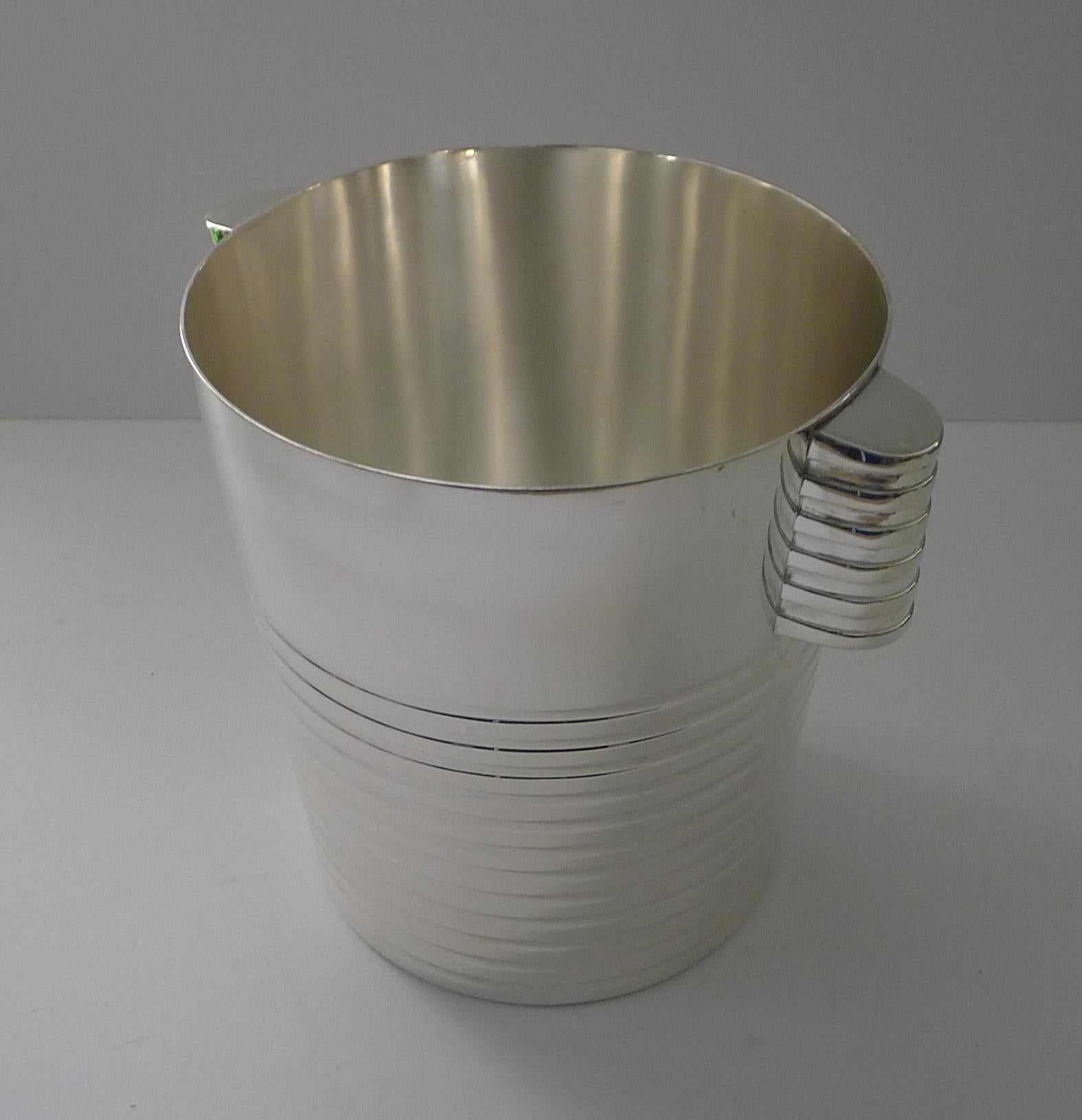 Art Deco Luc Lanel for Christofle Wine / Champagne Cooler - Ondulations c.1932