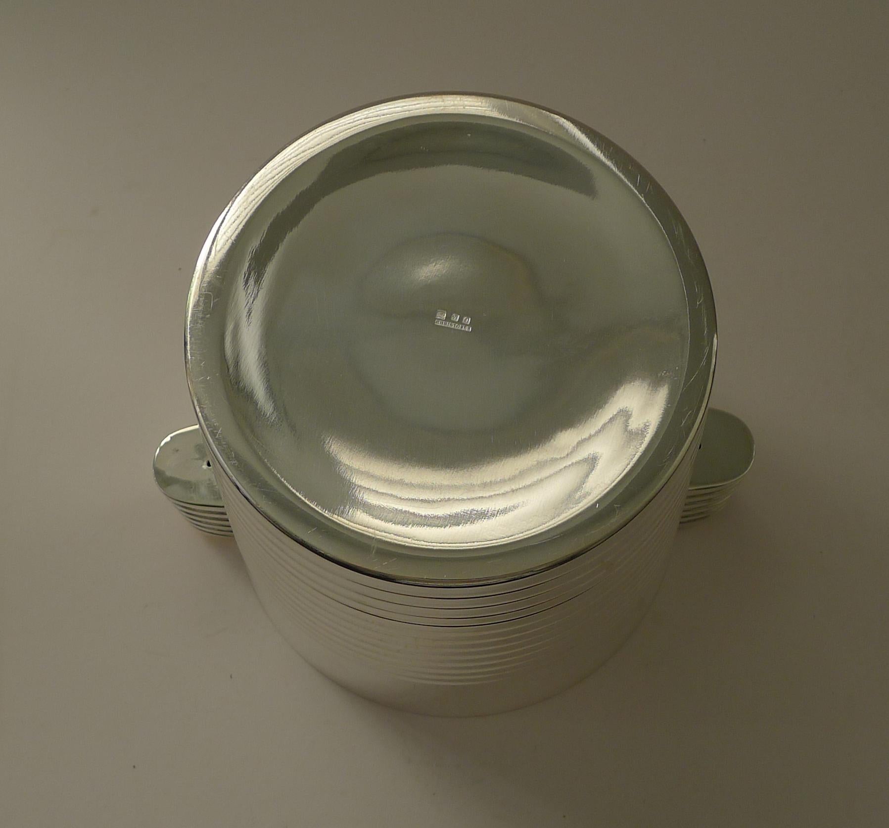 Luc Lanel for Christofle Wine / Champagne Cooler - Ondulations c.1932 In Good Condition In Bath, GB