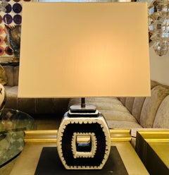 Lampe en céramique Art Déco française de 1920 de Luc Lanel