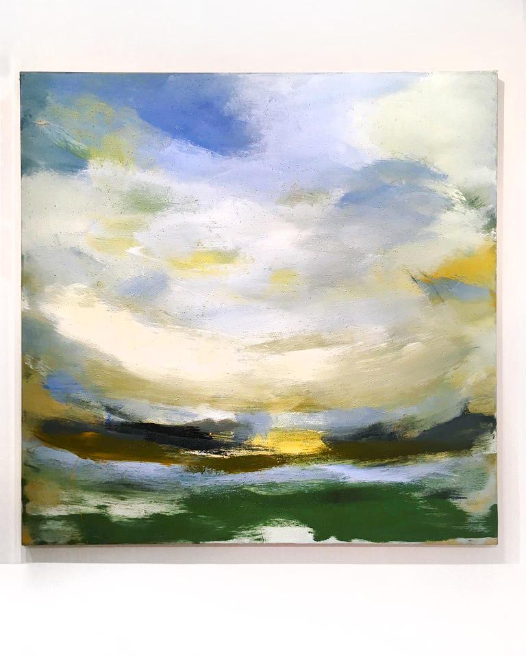 60x60.Landscape.2008.05 - Abstract Painting Gris de Luc Leestemaker
