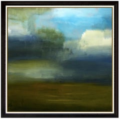Luc Leestemaker Large Acrylic Painting On Canvas Original Signed Landscape SBO