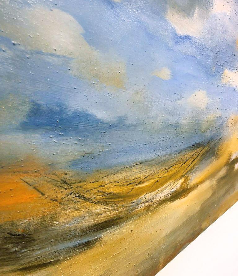 Voyager 55 - Gris Abstract Painting par Luc Leestemaker