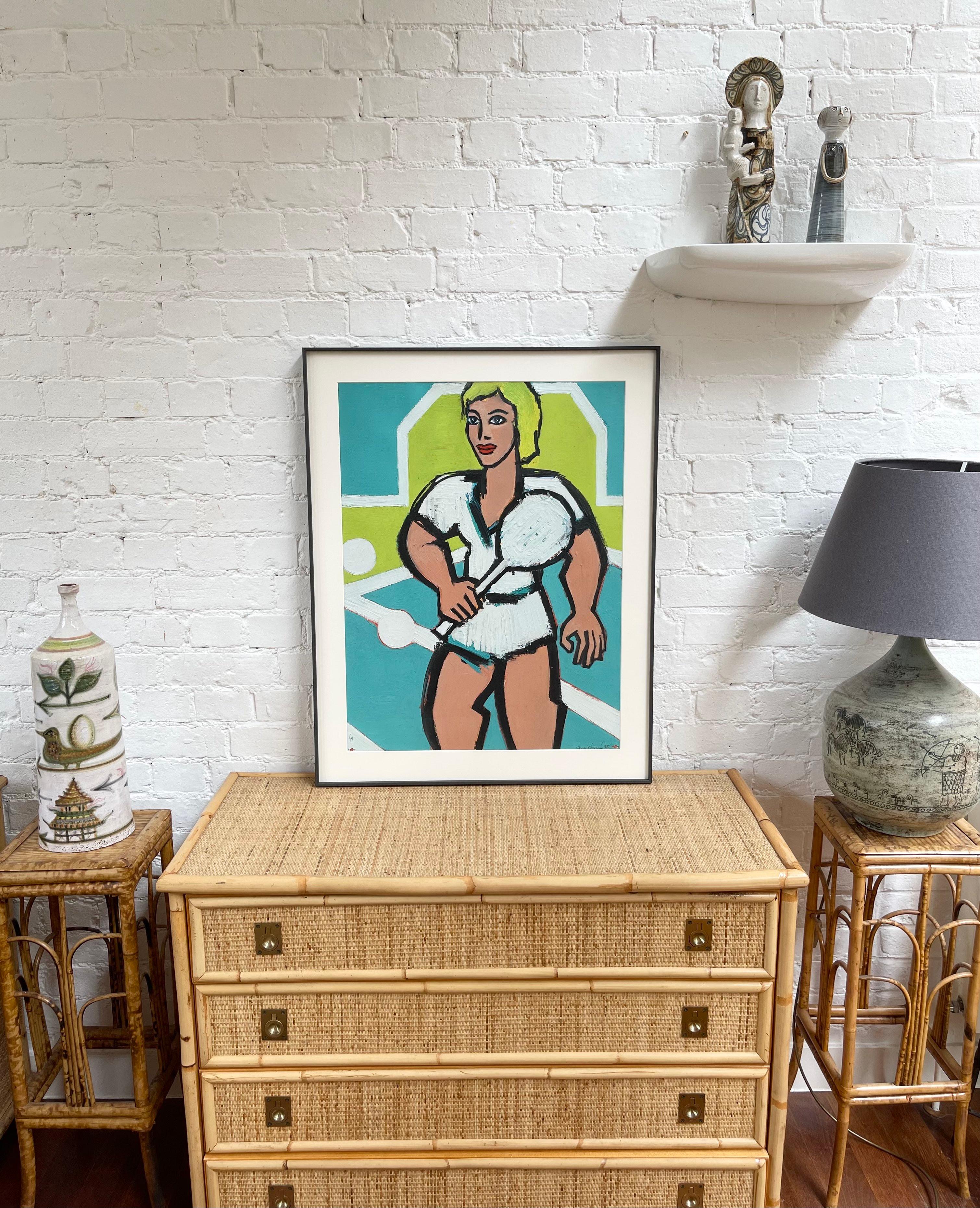 La stella del tennis - Painting Contemporaneo di Luc Martinsen