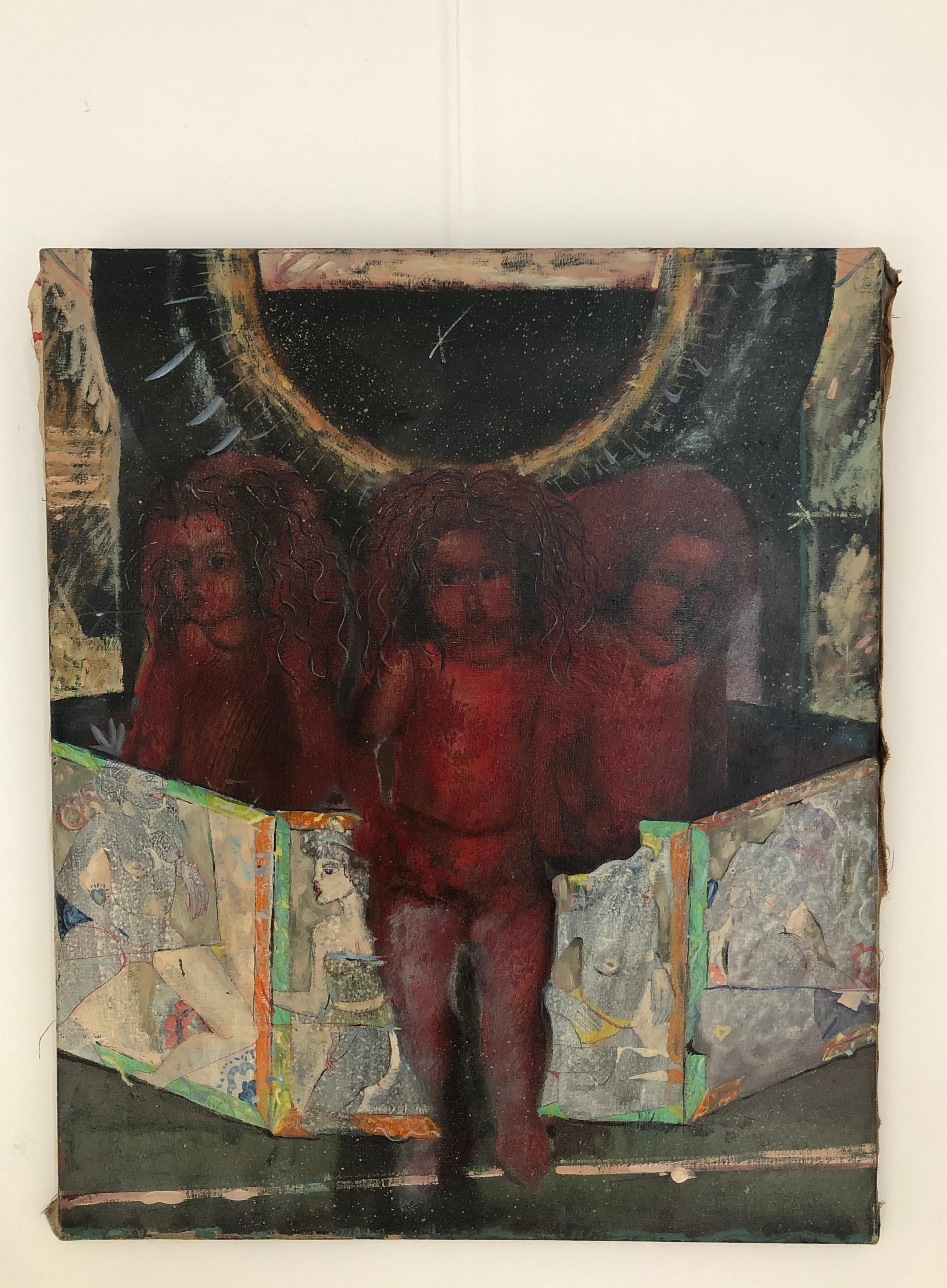 Le tre bambole - Painting di luc michel schüpfer