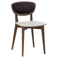Chaise en bois et tissu de conception post-moderne Luc 
