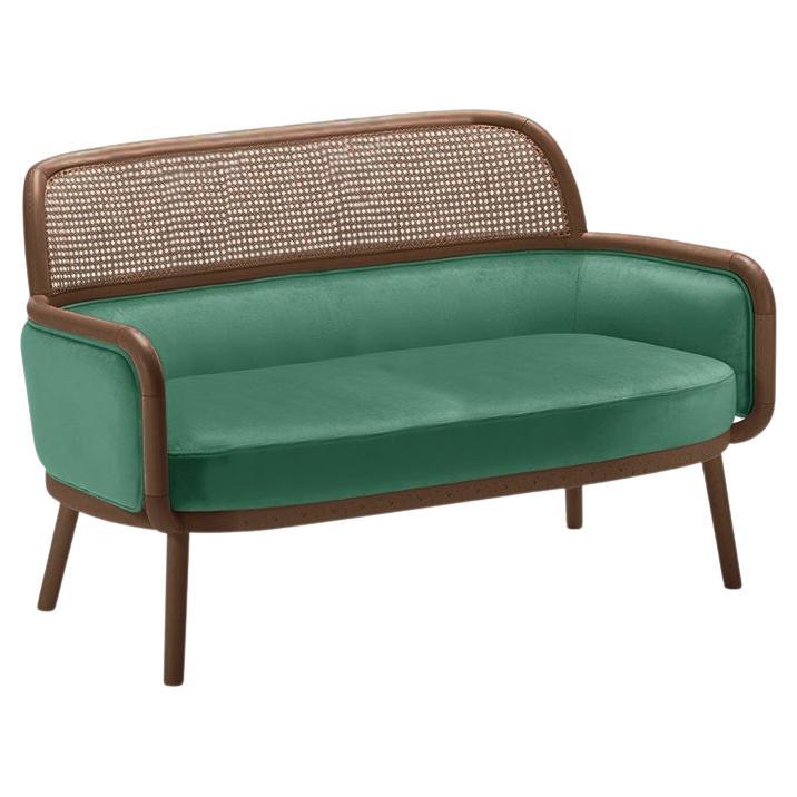 Luc Sofa Large with Beech Ash-056-1 and Paris Green For Sale