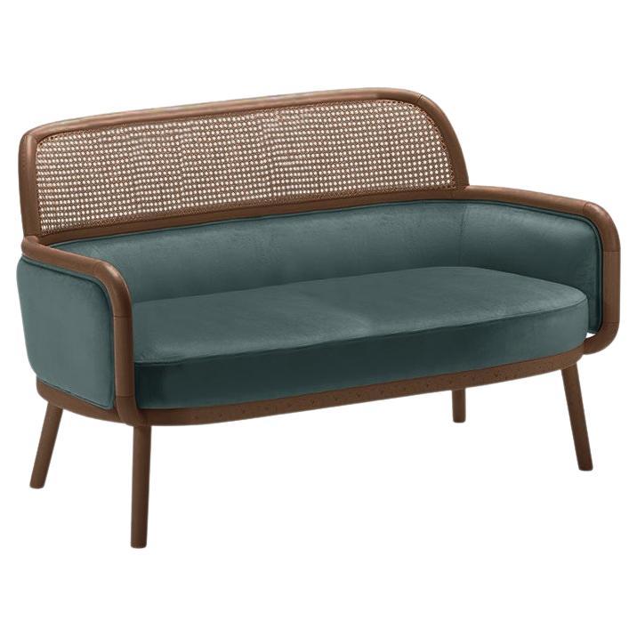 Luc Sofa Large with Beech Ash-056-1 and Teal