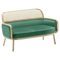 Luc Sofa Large with Natural Oak and Paris Green