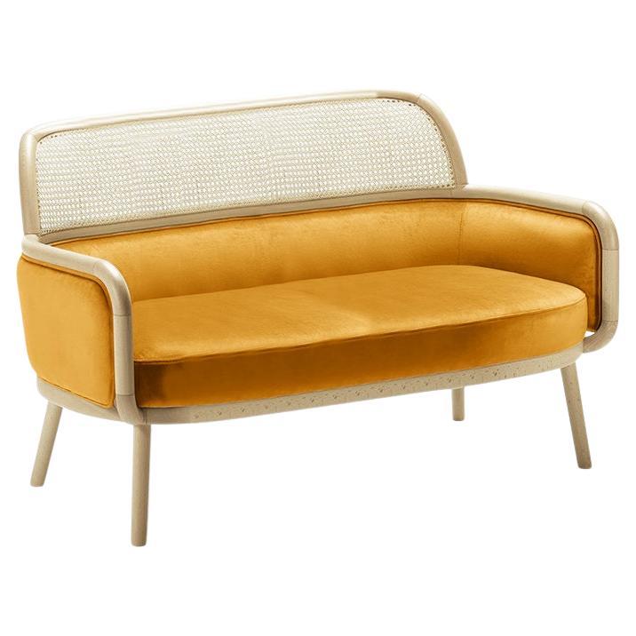 Luc Sofa Small with Natural Oak and Corn