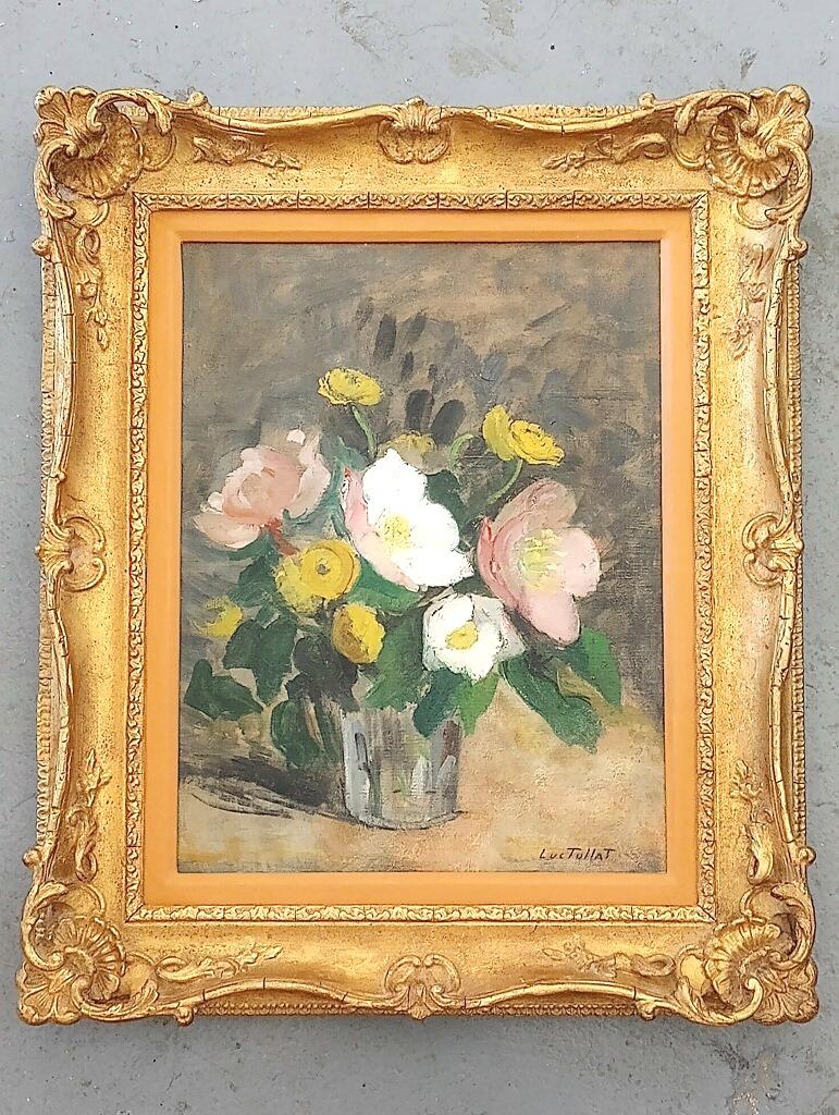 Le bouquet d'hellébores - Painting by Luc Tullat